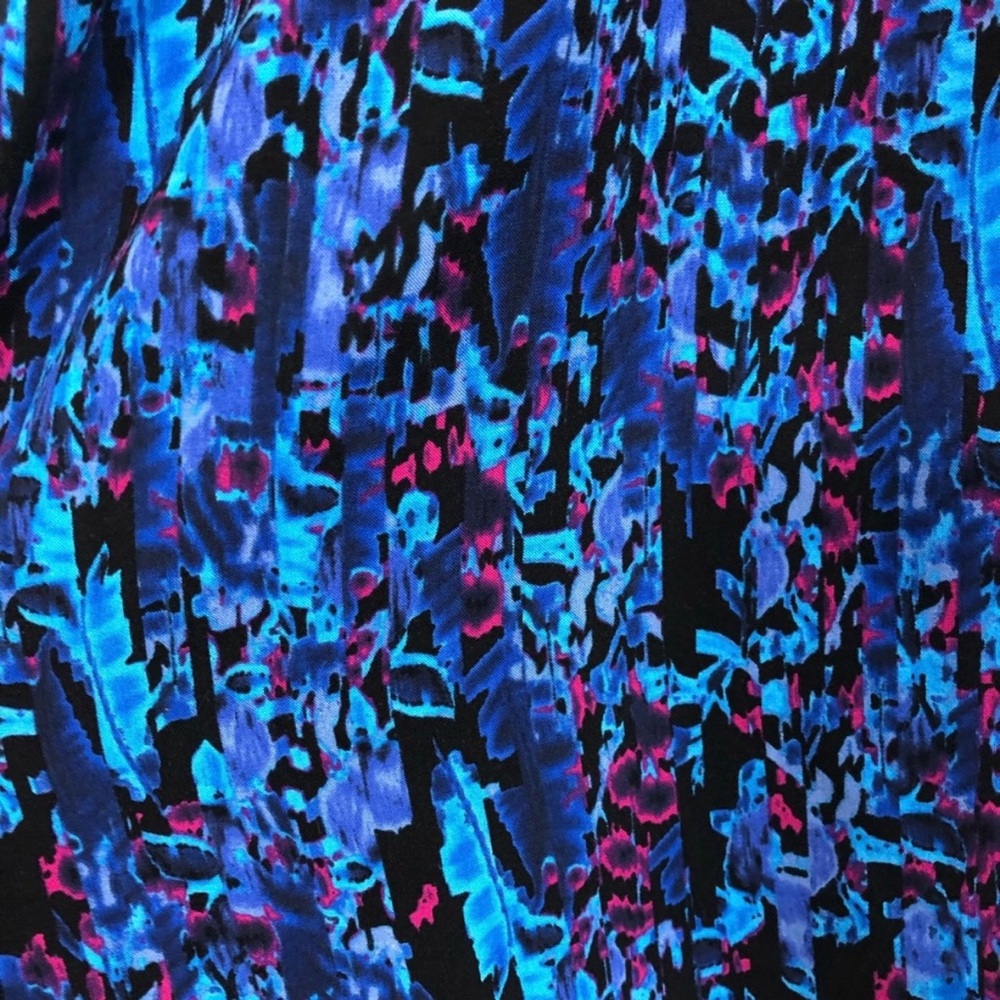 Express Blue Patterned Mini Dress - Picture 4 of 8